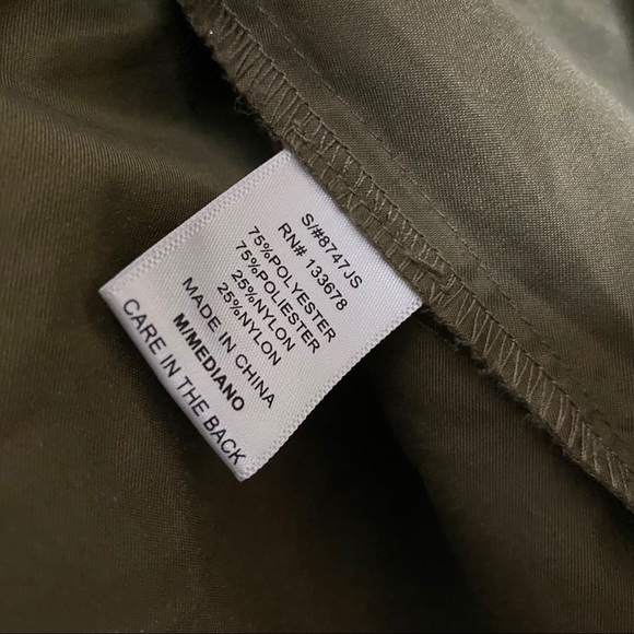 Love Tree Trench Coat Hoodie Olive Green Medium - Picture 5 of 7